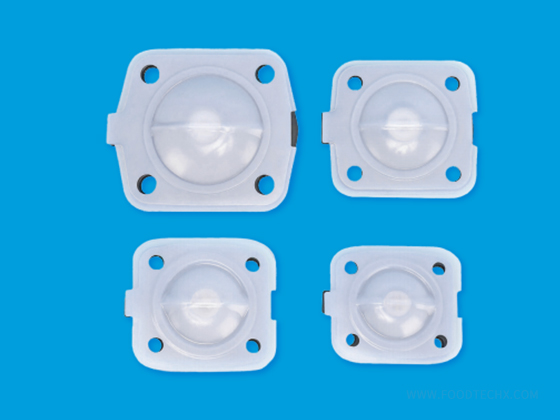 High-temperature-modified PTFE diaphragm