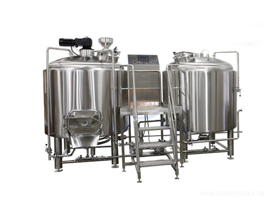 1,000L two-vessel beer mashing system