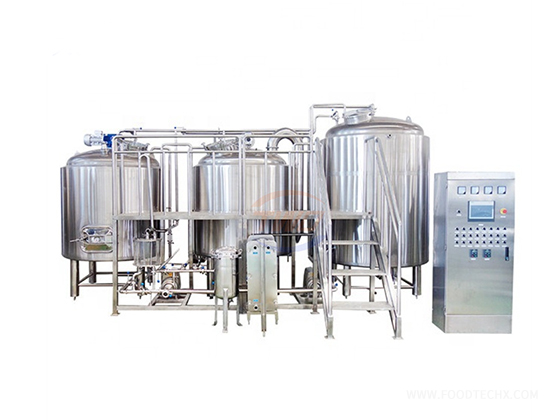 5,000L three-vessel beer mashing system