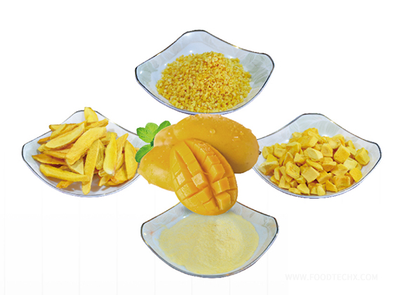 Freeze-dried mango product serie