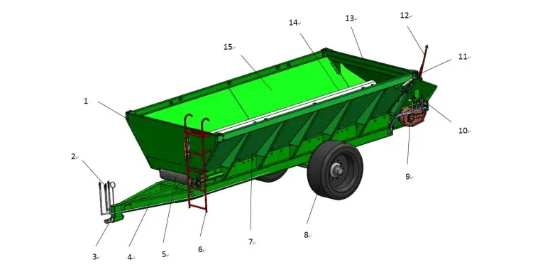 Frame of Hydraulic Power System Potato Trailer 5SY-8