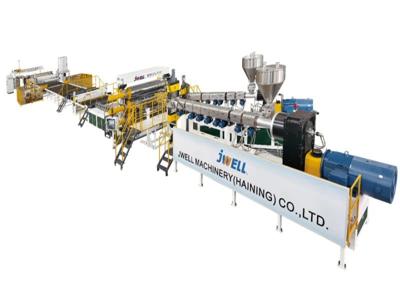 PP/Eva/EVOH/PS/PE multi-layer co-extruded barrier sheet production line JW100/45/45-1000