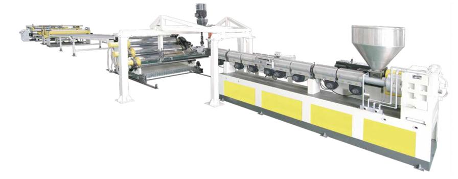 PC/PMMA/GPPS/ABS plastic sheet production line JWS130/38-2200