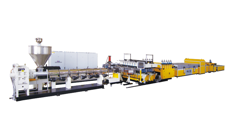 Cost-efficient PP/PS sheet production line JWS150/120/90-1800