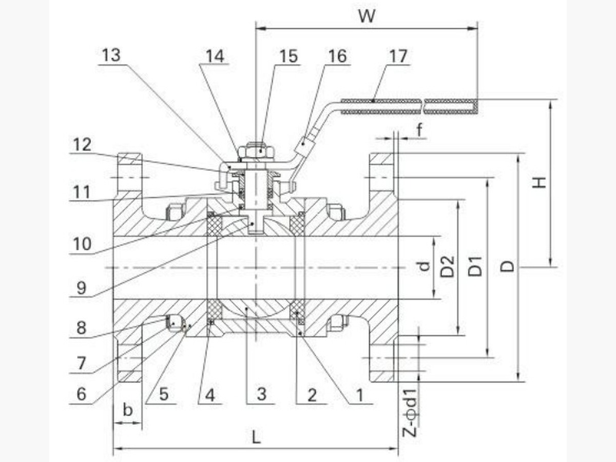 3-PC Flange Ball Valve