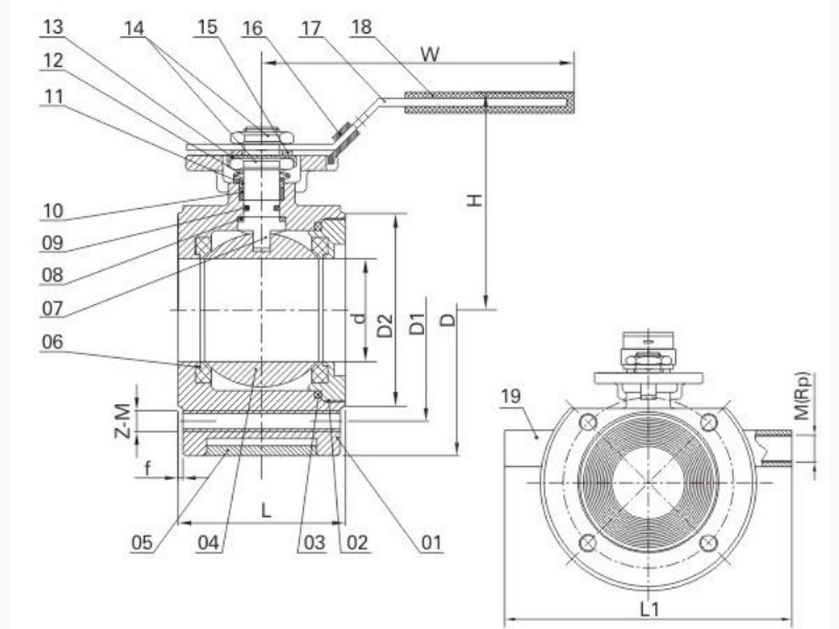 1-PC Wafer Flange Ball Valve With Heating Jacket