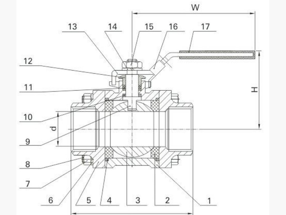 3-PC Ball Valve (DIN Length)