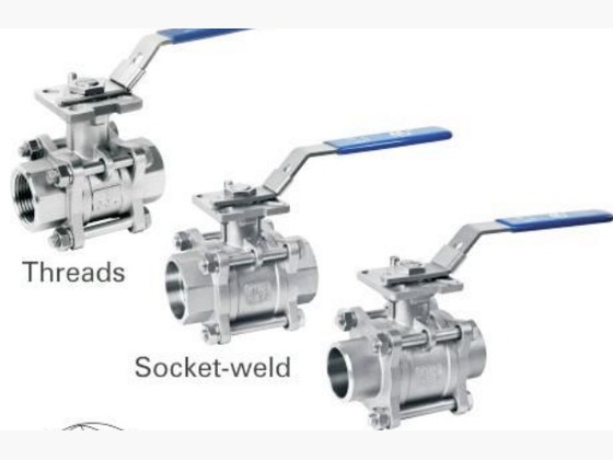 3-PC Ball Valve With Mounting Pad (DIN Length)