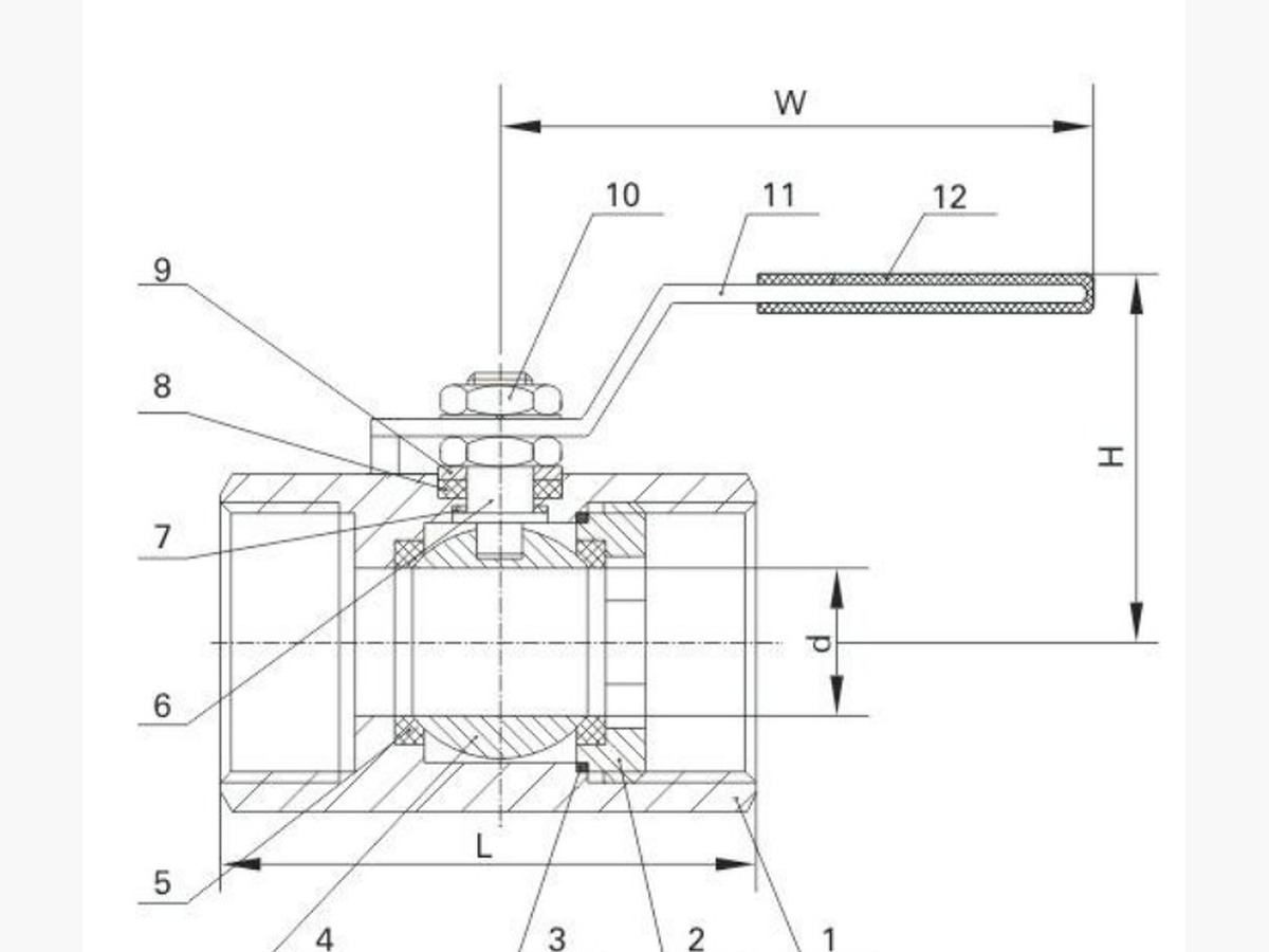 1-PC Bar Stock Ball Valve 2000PSI (PN125)