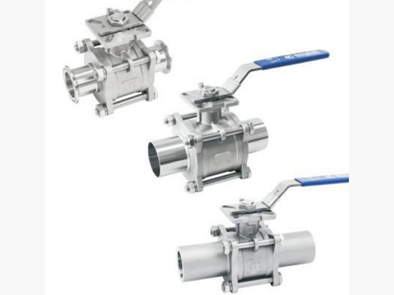 3-PC Clamp / Vacuum / Sanitary / Long Butt Weld Ball Valve