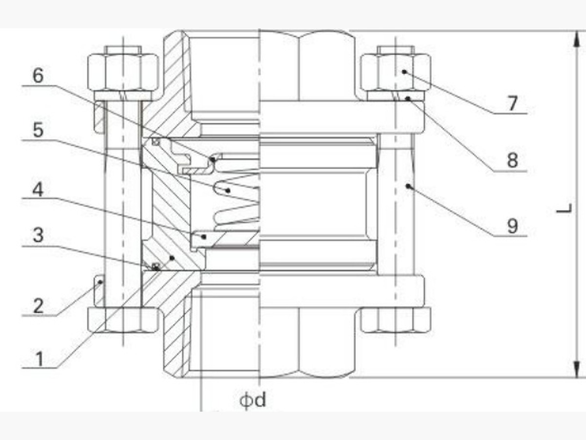 3-PC Spring Vertical Check Valve (Threaded)