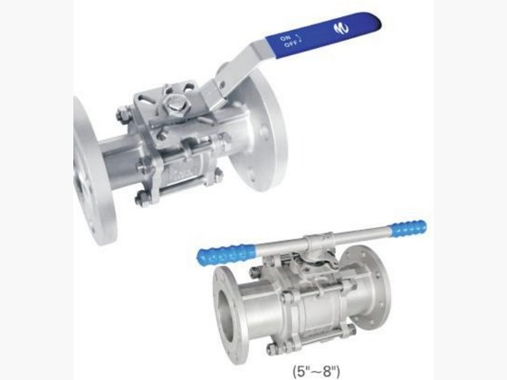 3-PC Flange Ball Valve With Mounting Pad (DIN Length)
