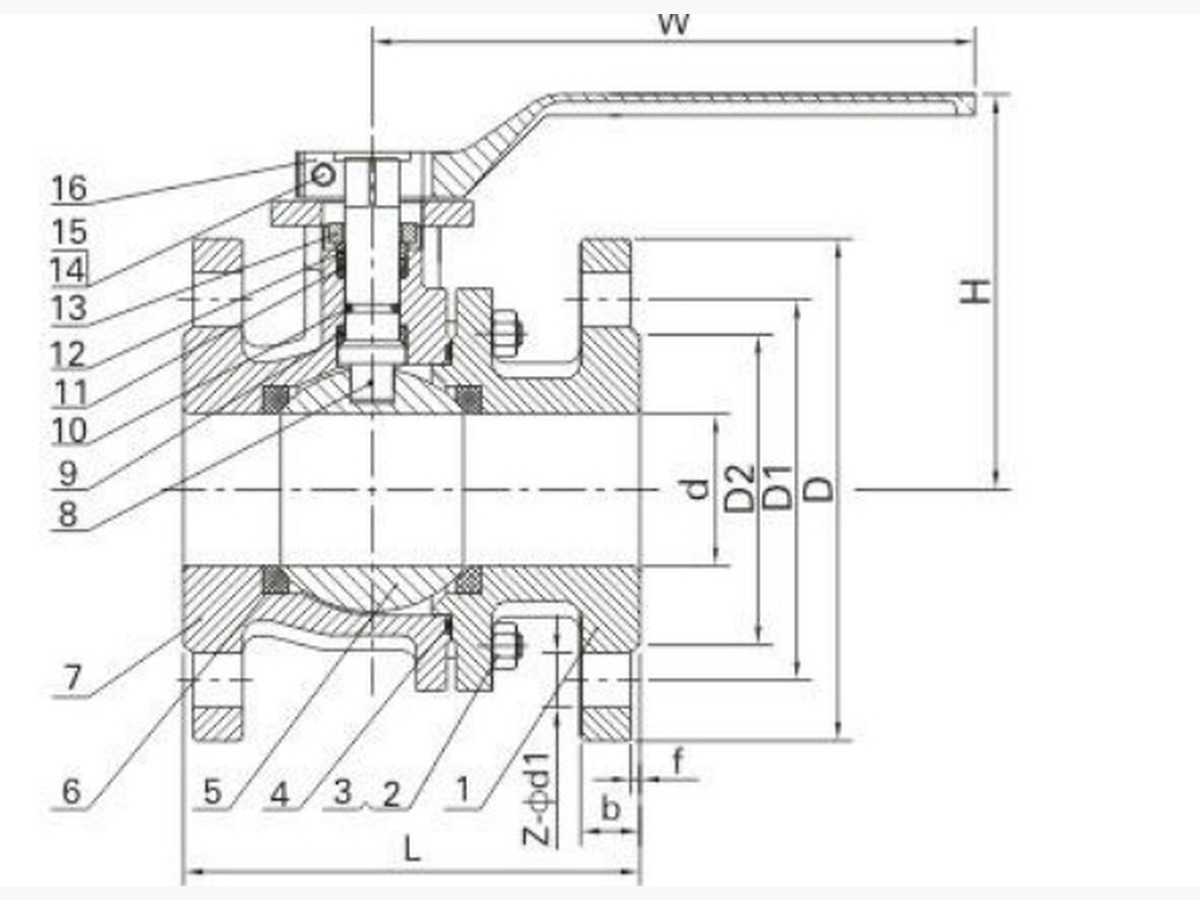 2-PC Flange Ball Valve With Mounting Pad (150Lb/PN16-40)