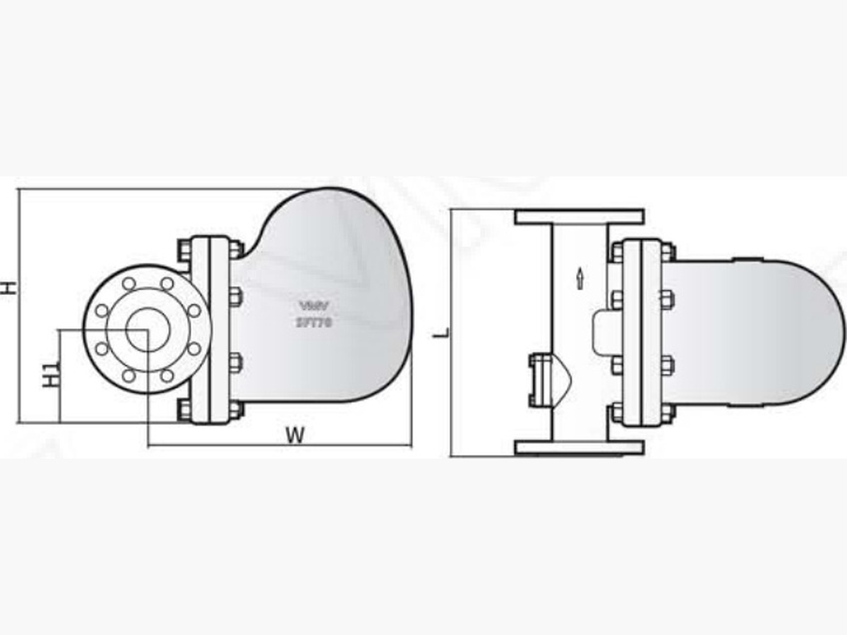 Lever Float Steam Trap SFT70 · SFT70-DN50-360-343-135-385-53kg