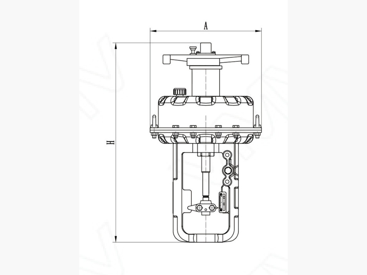 MT Series Pneumatic Film Actuator · MT4D-1500-100-19500-95-130-590-1100-1700