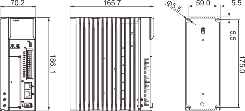 dimensions of DS5P Series