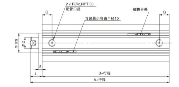 (Long Stroke) Compact Cylinder---CDQ2A32-200DCM-A73L