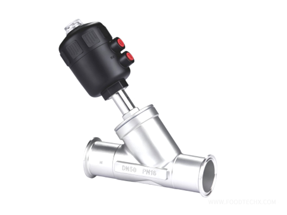 Pneumatic quick-clamp angle seat valve ---DN15