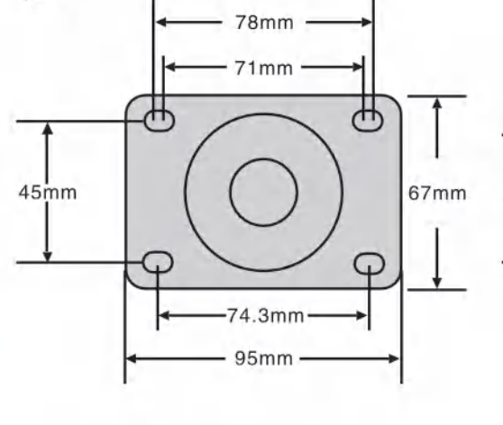 18A polyurethane TPU  (Threaded Stem Mount)---	2.5"
