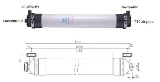 UF Membrane Module 8 inch PVDF --- UFf200 Circuit Board Waste Water Treatment