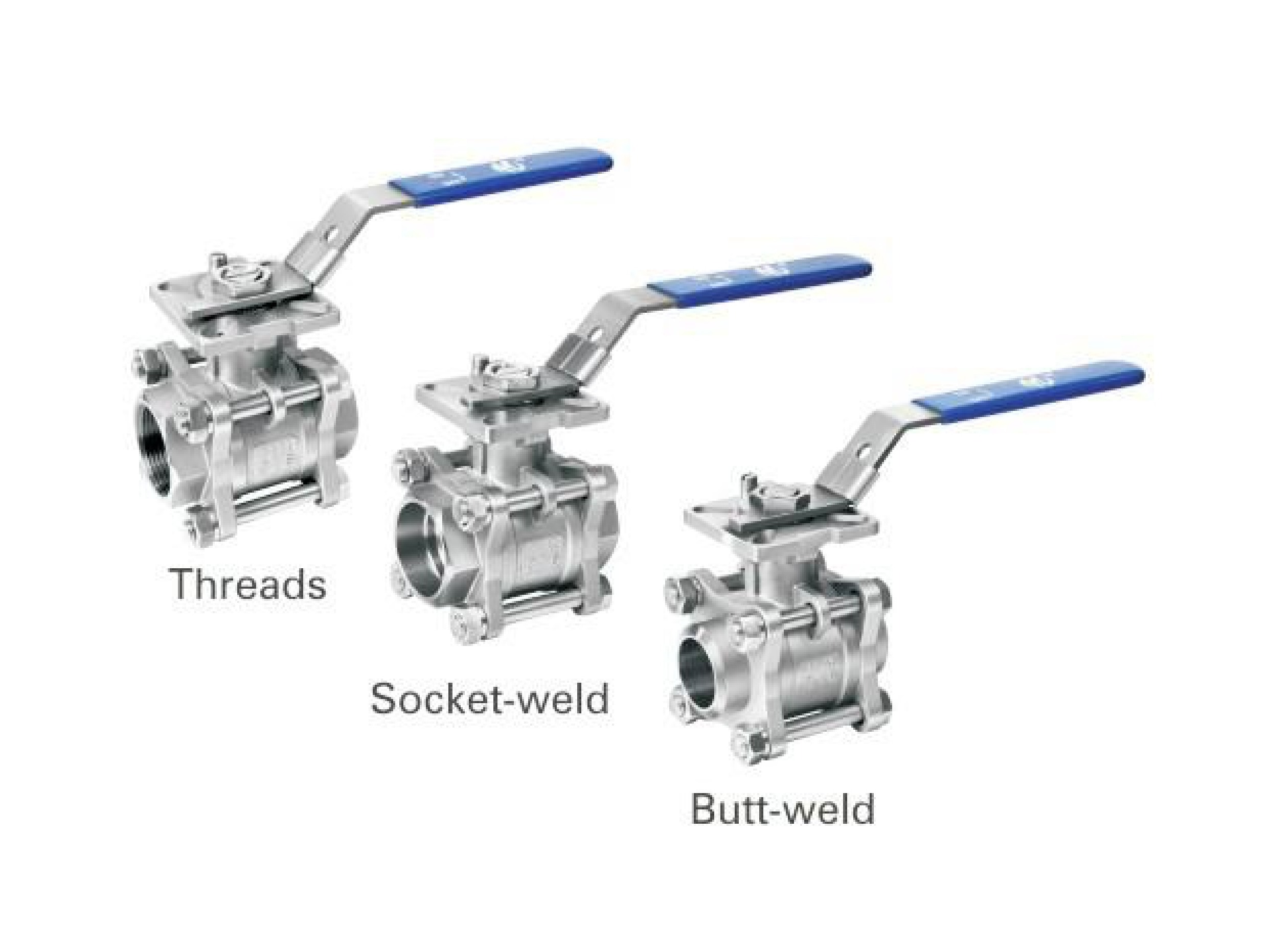 MV-81H/4" 3-PC Ball Valve with Mounting Pad