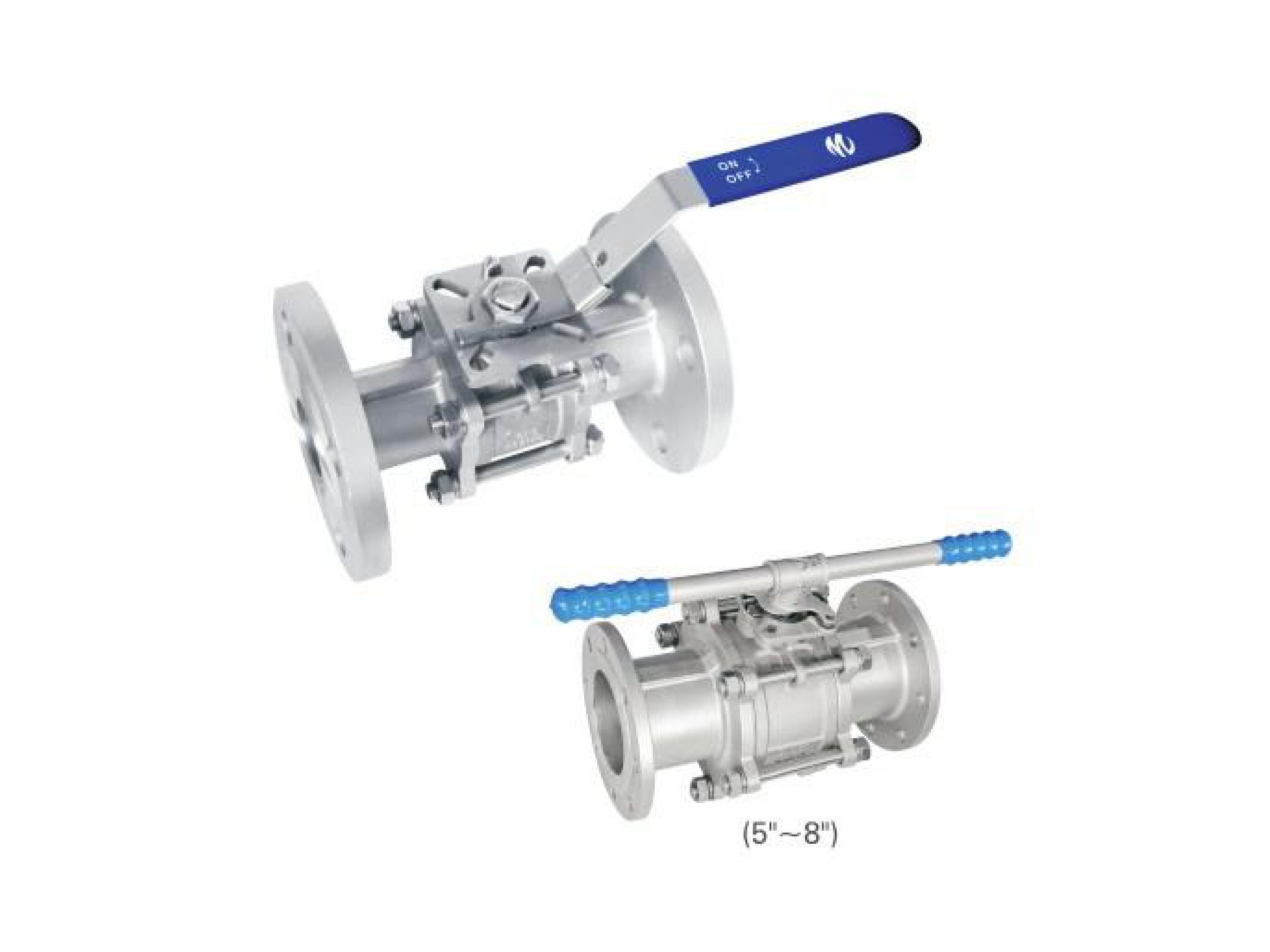 3-PC Flange Ball Valve with Mounting Pad
