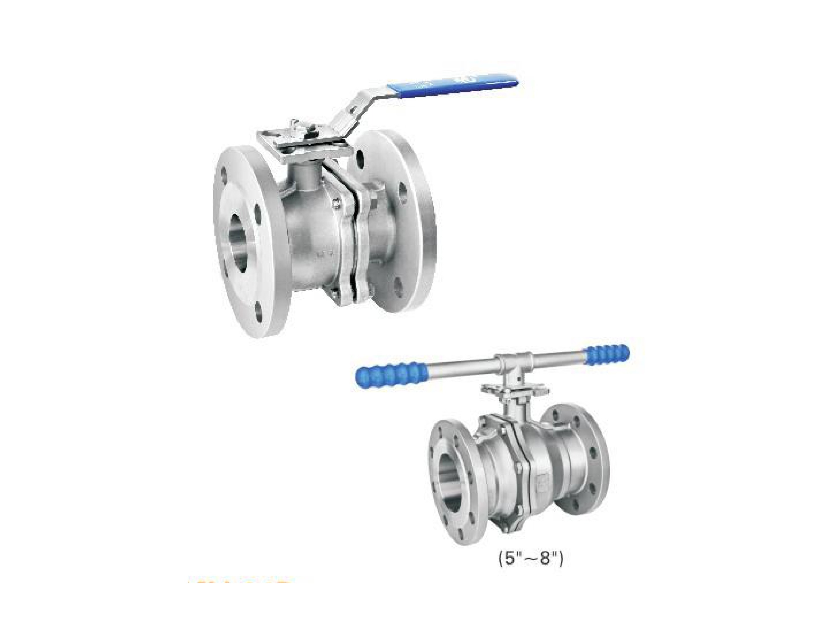 MV-24D/DN125 (PN25/40) 2-PC Flange Ball Valve with Mounting Pad (DIN)