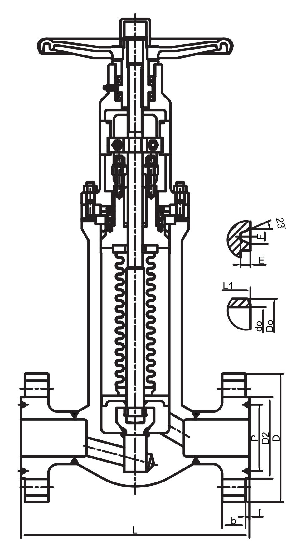 WZ61H/150 Bellows Sealed Gate Valve