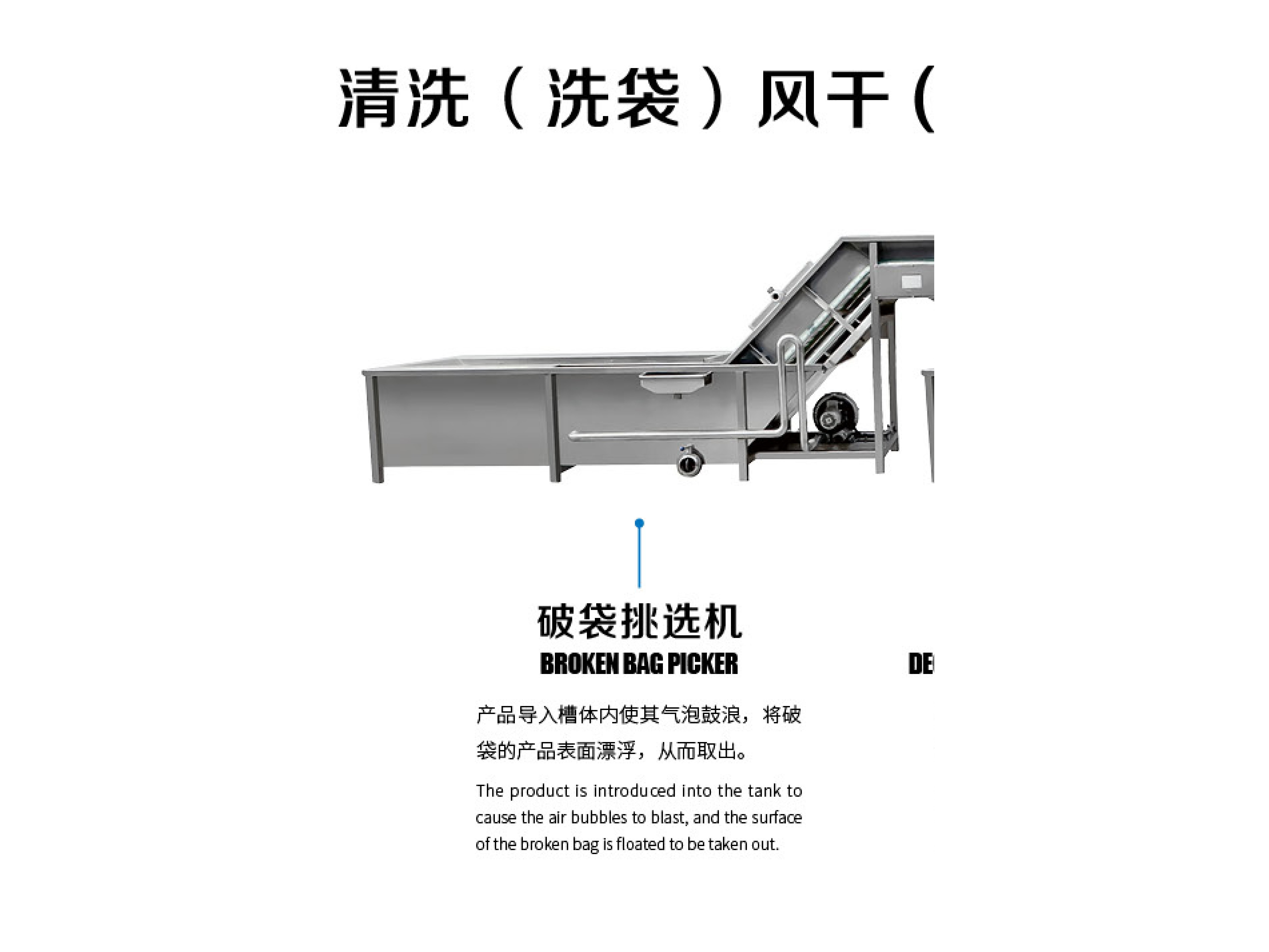 Bag Washing, Air Drying, and Heat Drying Line