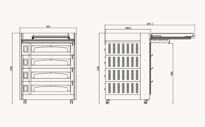 World Bread Double Champion Peng Fudong Custom Master Oven (with loader) --- HBWO-4004-ZS4