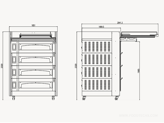 World Bread Double Champion Peng Fudong Custom Master Oven (with loader) --- HBWO-4004-ZS4
