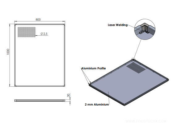 Aluminum Alloy Flat Baking Tray