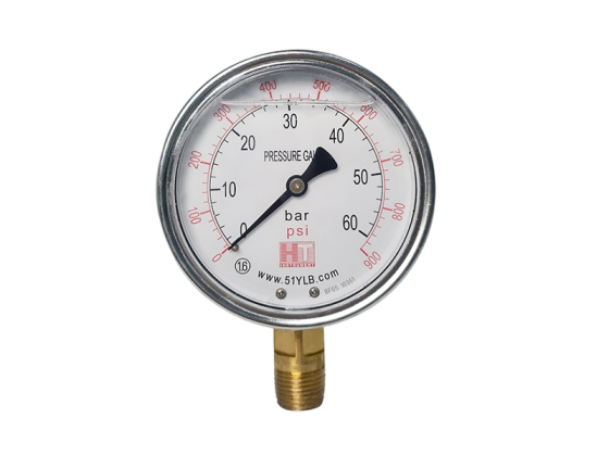 Customized YN Series shock-resistant Liquid filled gauge