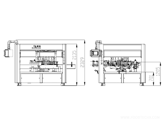 Rotary double sides labeling machine（8000-10000BPH）---BS-0806S-D