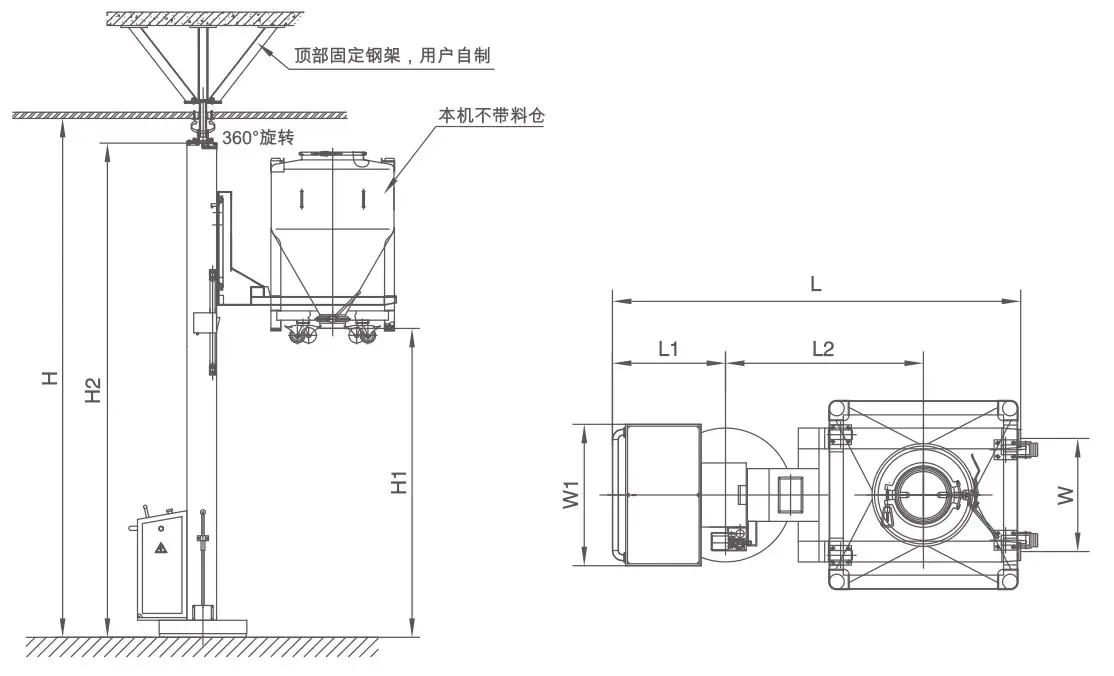 NTD Series IBC Bin Lift Feeder --- NTD200