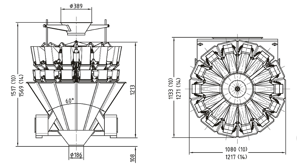 Breakage-proof Multihead Weigher --- CBW-1A10(20)