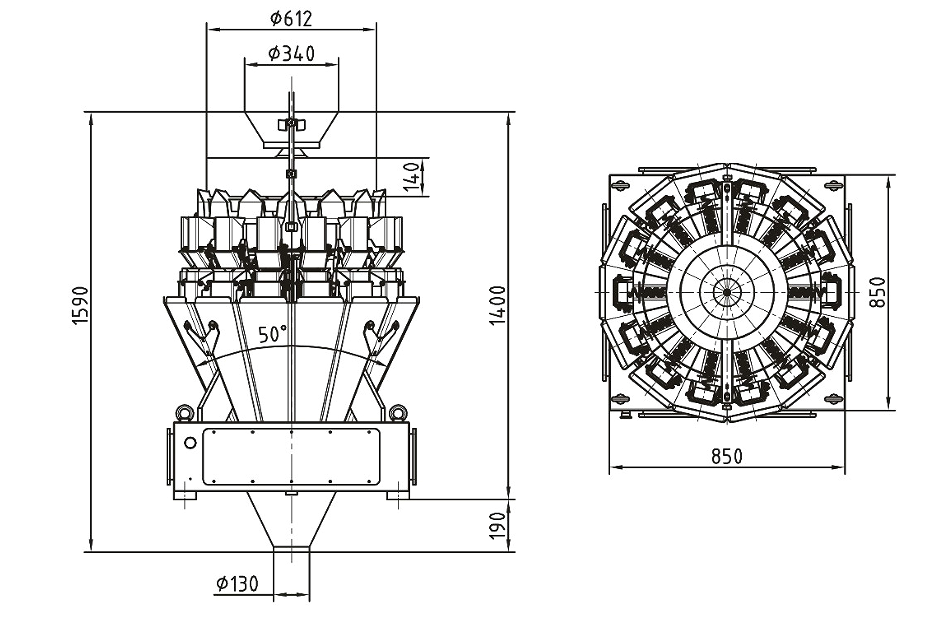 Screw Feeding Mini Multihead Weigher --- CBW-1A10(05)