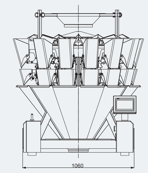 Flat Plate 14-head multihead weigher--- 1.3L hopper
