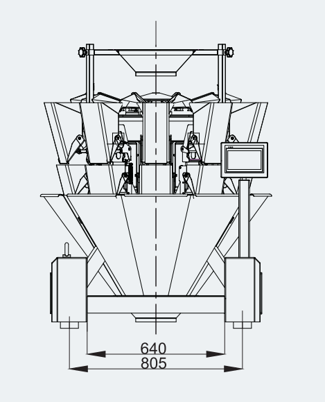 Flat Plate 10-Head Multihead Weigher---1.3L Hopper