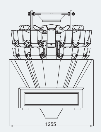 Multihead Weigher for Sticky Products --- 10-head