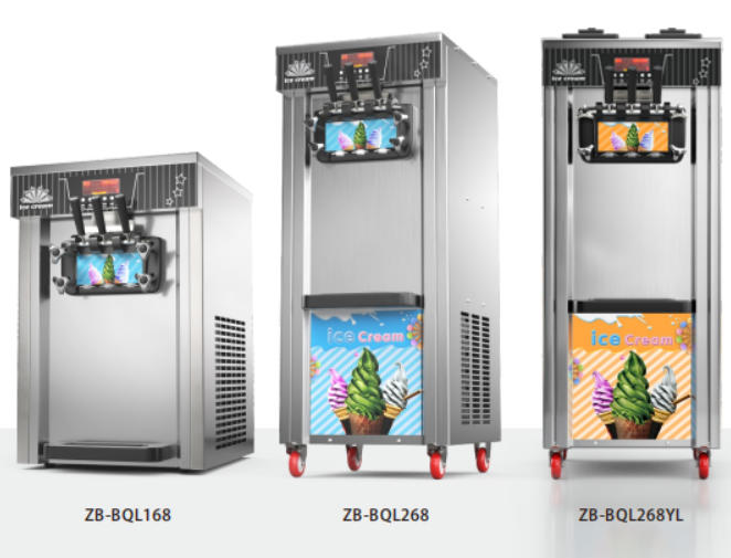 Energy-efficient Vertical ice cream machine ZB-BQL268YL(R22+R290)